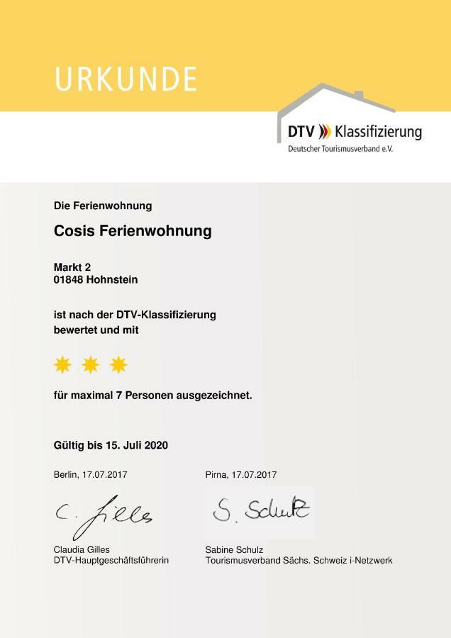Cosis Ferienwohnung Hohnstein Exterior photo